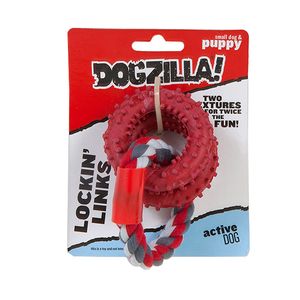 Juguete Para Perro Dogzilla Cuerda Trenzada Con Aro De Goma