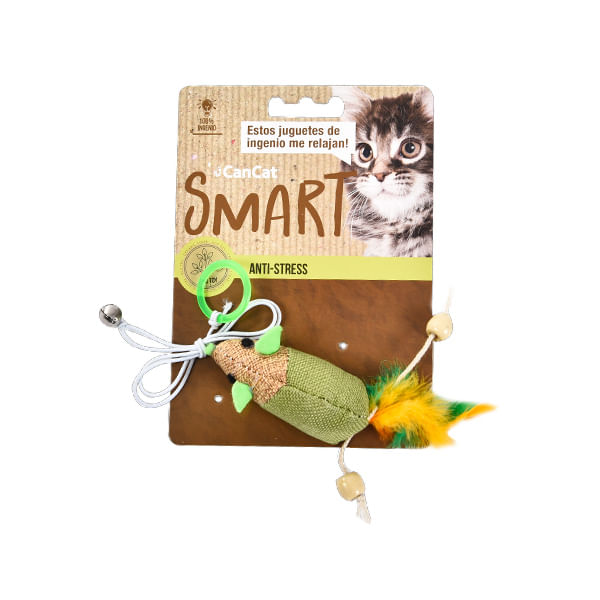 JUGUETE-PARA-GATO-CANCAT-SMART-PELUCHE-RATON-CON-PLUMA