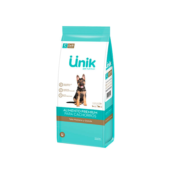 UNIK PERRO CACHORRO MEDIANO Y GRANDE X 3 KG