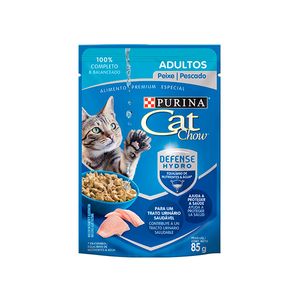 Pouch Cat Chow Gato Adulto Pescado X 85 Gr