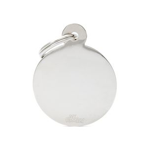 Chapita Identificatoria Basic Chrome Big Round Brass