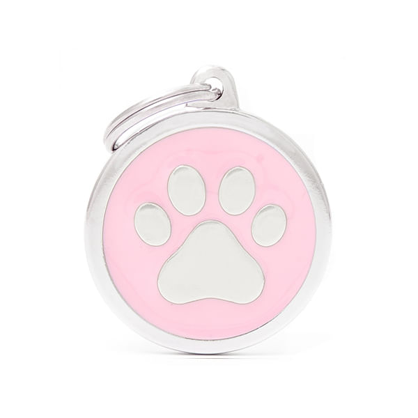 CHAPITA-IDENTIIFICATORIA-CLASSIC-PINK-BIG-CIRCLE-PAW