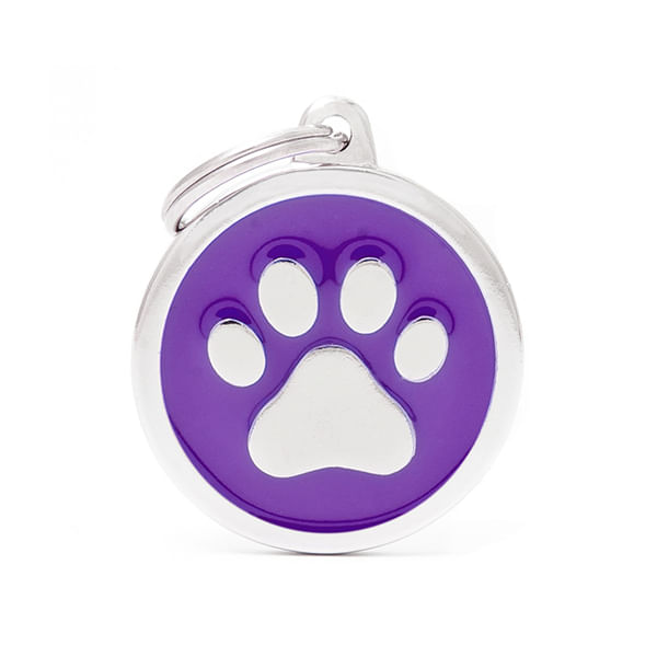 CHAPITA-IDENTIIFICATORIA-CLASSIC-PURPLE-BIG-CIRCLE-PAW