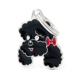 Chapita Identiificatoria  Friend Black Poodle