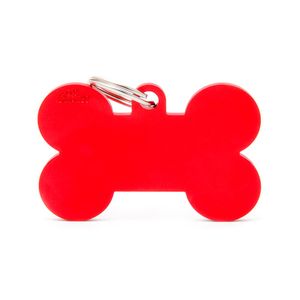 Chapita Identiificatoria Basic Xl Red Aluminum Bone