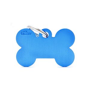 Chapita Identiificatoria Basic Big Bone Aluminum Blue