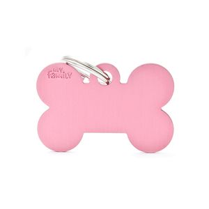 Chapita Identiificatoria Basic Big Bone Aluminum Pink