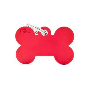 Chapita Identiificatoria Basic Big Bone Aluminum Red