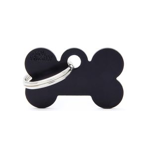 Chapita Identiificatoria Basic Big Bone Aluminum Black