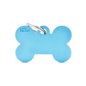 Chapita Identiificatoria Basic Big Bone Aluminum Light Blu