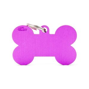 Chapita Identiificatoria Basic Big Bone Aluminum Purple