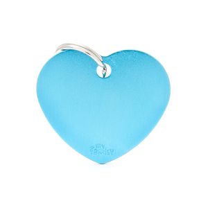 Chapita Identiificatoria Basic Big Heart Aluminum Light Bl