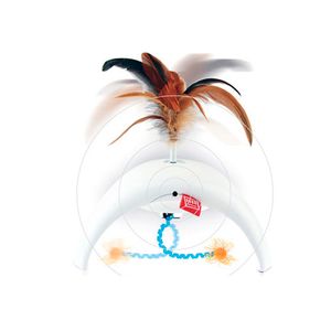 Juguete Gigwi Interactivo Para Gato Con Plumas y Movimiento