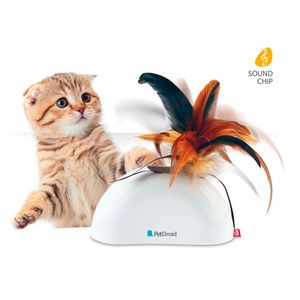 Juguete Gigwi Interactivo Para Gato Con Sonido, Sensor de Movimiento y Plumas