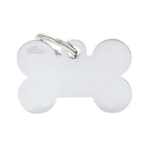 Chapita Basic Xl  Bone Chromed Brass Para Perros