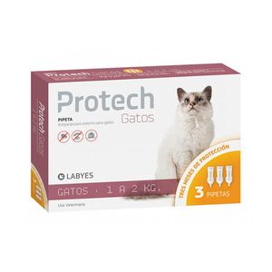 Pipeta Protech Gatos Tripack 01 A 02 Kg.