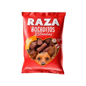 Bocaditos Blandos Raza Perros Sabor Carne X 65 Gr