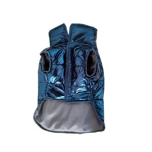 Campera Metalizada Kikadog Talle S 30 Cm Azul