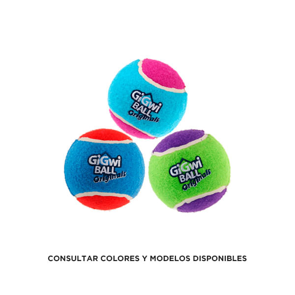 JUGUETE-PARA-PERRO-GIGWI-TENNIS-BALL-XS-ORIGINAL-3PCS