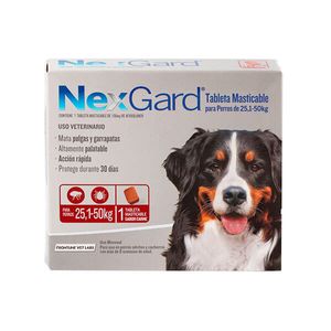 Comprimido Antipulgas Y Garrapatas Perro 25,1 A 50 Kg Nexgard