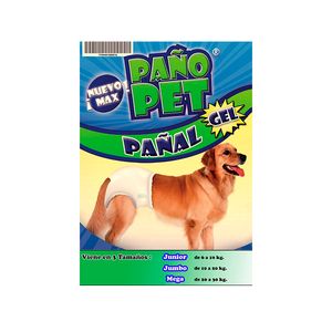 Pañal Descartable Pañopet Para Perro Jumbo (De 10 a 20 Kg) x 2 Unidades