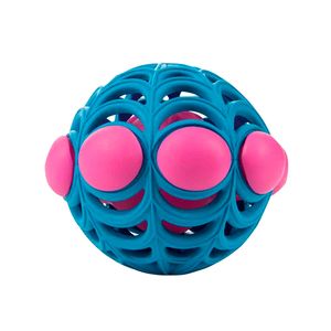 Pelota De Goma Para Perro Caucho Azul/Rosa