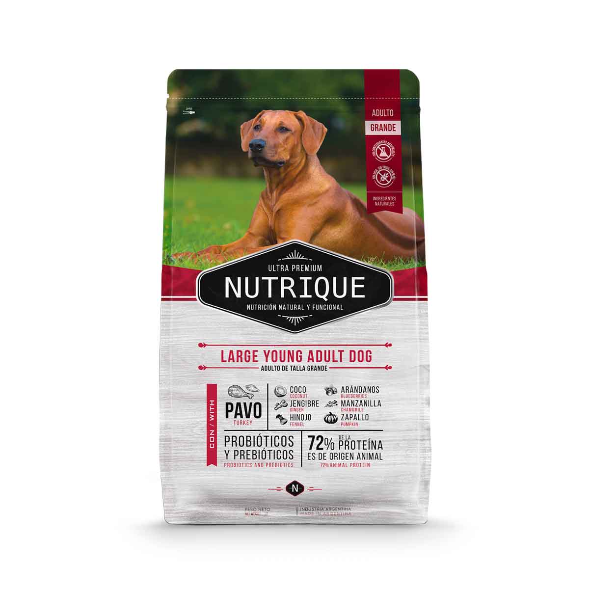 NUTRIQUE PERRO ADULTO JOVEN GRANDE X 350 GRS