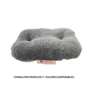 Colchon Corderito Oval (59X38X12Cm) Gris-Rosa