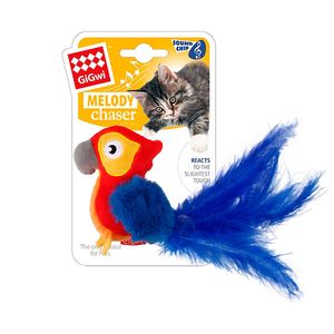 JUGUETE GATO GIGWI RED PARROT MELODY CHASER W/SOUND