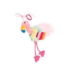JUGUETE GATO GIGWI FINGER RING BIRD BLUE & PINK WITH GRINKLE