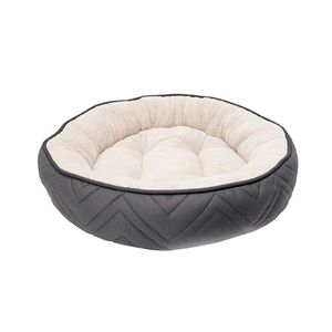 Dogit Dog Cuddle Bed Round - Grey/White 56 Cm Dia