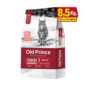 Old Prince Novel Gato Adulto Cordero Y Arroz  X 7.5 + 1 Kg