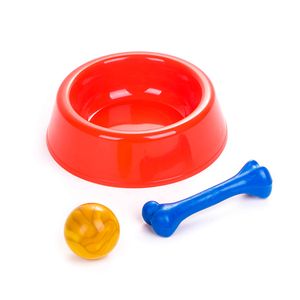 Kit Perro Grande (Comedero Chico/Hueso Y Pelota Plastica}