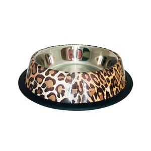 Comedero De Acero Inox Animal Print N°1 12 Cm