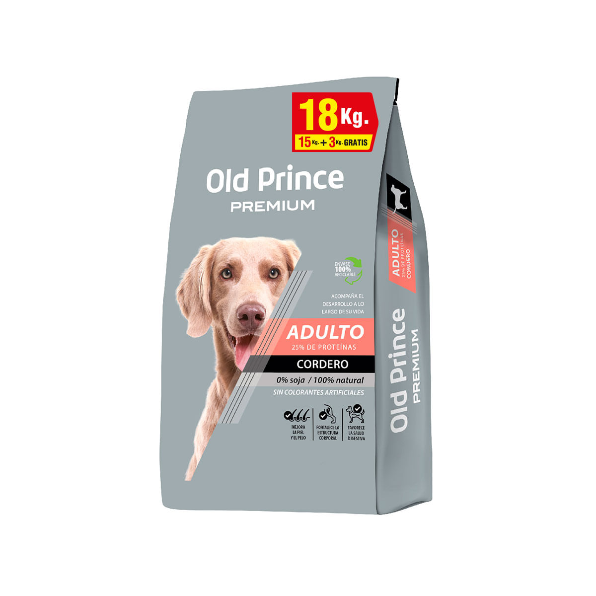 OLD PRINCE PREMIUM ADULTOS CORDERO X 15+3 KG