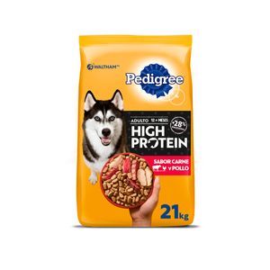 Pedigree High Protein Alimento Seco Perro Adulto Sabor Carne Pollo 21Kg