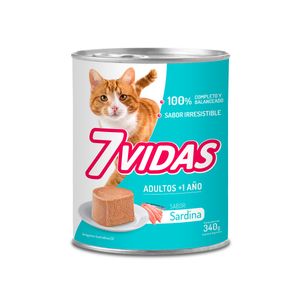 7 Vidas Wet Gatos Sardina X 340 Gr