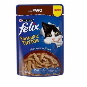 Alimento Humedo Felix Fantastic Tiritas Pavo X 85 Gr