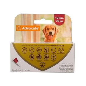 Pipeta Advocate Para Perro De 10 A 25 Kg