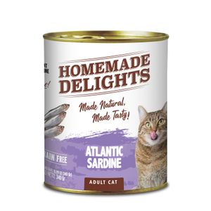 Lata Homemade Delights Atlantique Sardine Gato Adulto 340 Grs