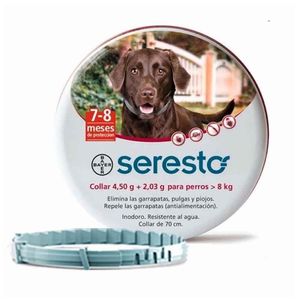 Collar Seresto Contra Pulgas Y Garrapatas Perro + De 8 Kg