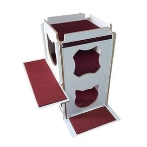 Gimnasio rascador para gatos 2 pisos 75 cm