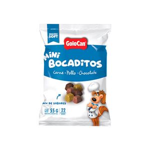 Golocan Mini Bocaditos Carne, ´Pollo y Chocolate X 55 Gr