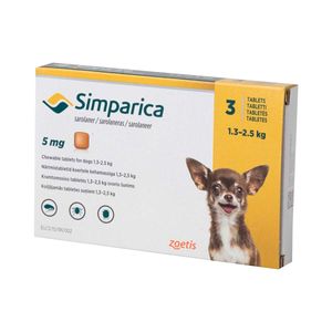 SIMPARICA 5 MG 1.3 A 2.5 KG