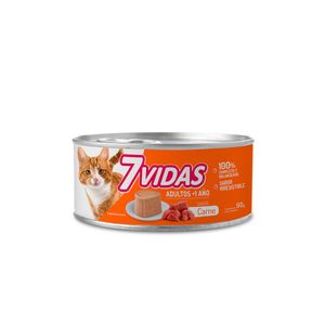 7 Vidas Wet Gatos Carne X 90 Gr