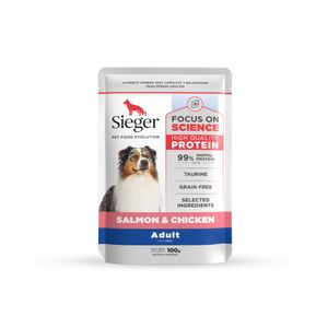 SIEGER PERRO ADULTO WET SALMON Y POLLO X 100 GR