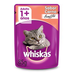 Pouch Whiskas Sabor Carne Souffle X 85 Grs