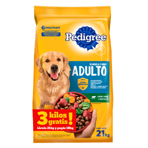 Pedigree Adulto Carne con Vegetales x 18+3 Kg