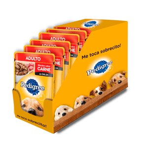 Pack Pouch Pedigree Adulto Carne En Salsa X 100 Grs 12 Unidades