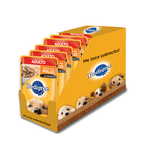 Pack Pouch Pedigree  Adulto Pequeño Pollo en Salsa X 100 Grs 12 Unidades